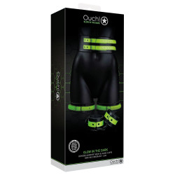 Ouch! Glow Kit SM Ceinture et Menottes phosphorescentes Glow Restraint